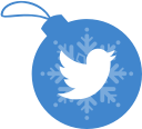 Christmas themed twitter / X social media icon