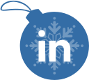 Christmas Themed Linkedin social media icon