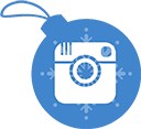 Christmas themed instagram social media icon 