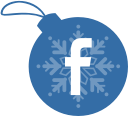 Christmas themed Facebook social media icon